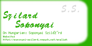 szilard soponyai business card